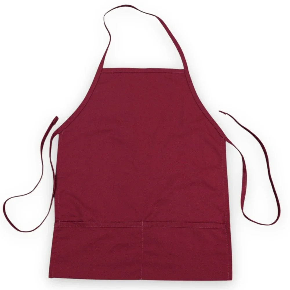 VTG Set of 3‎ Fame 3 Pocket Bib Apron Burgundy Green Made In USA
